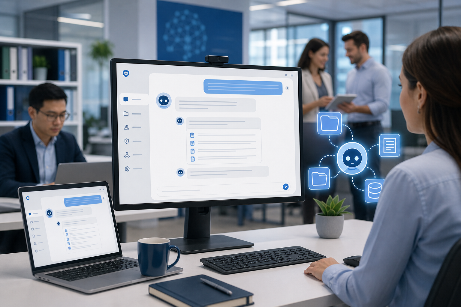 Assistant IA privé répondant aux questions du personnel à partir de documents internes